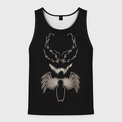 Мужская майка без рукавов Venom in the dark / 3D-Черный – фото 1