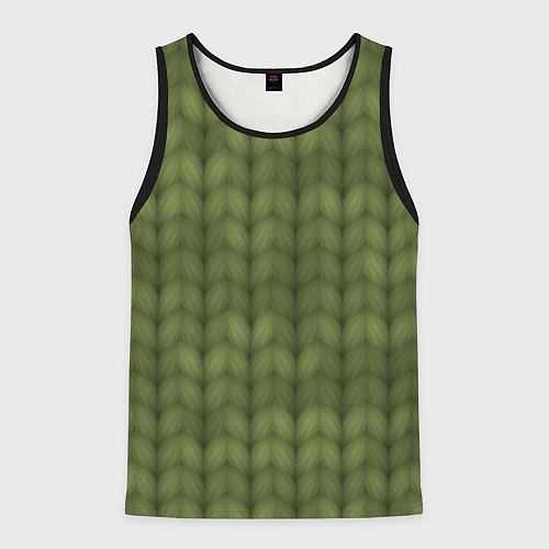 Мужская майка без рукавов Лесное тепло / 3D-Черный – фото 1