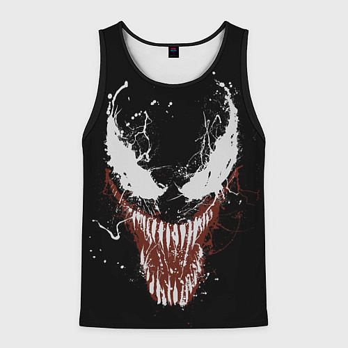 Мужская майка без рукавов Веном - морда / 3D-Черный – фото 1
