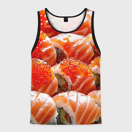 Мужская майка без рукавов Ролл Филадельфия / 3D-Черный – фото 1