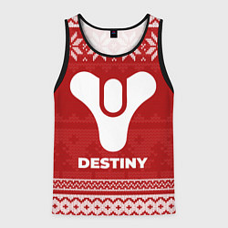 Майка-безрукавка мужская Новогодний Destiny, цвет: 3D-черный
