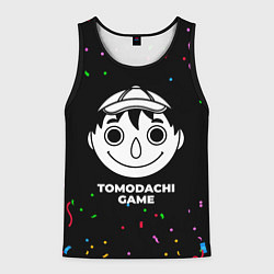 Майка-безрукавка мужская Tomodachi Game конфети, цвет: 3D-черный