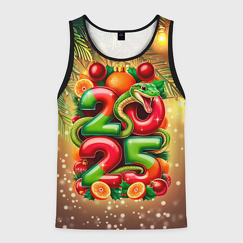 Мужская майка без рукавов Змеи к нам приходят / 3D-Черный – фото 1