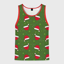 Мужская майка без рукавов Шапка Санты