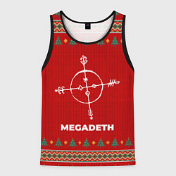 Майка-безрукавка мужская Megadeth new year, цвет: 3D-черный