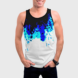 Майка-безрукавка мужская Синяя кровь андроида, цвет: 3D-черный — фото 2