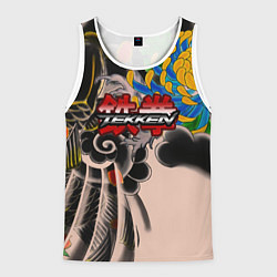 Майка-безрукавка мужская Tekken tatoo japan, цвет: 3D-белый