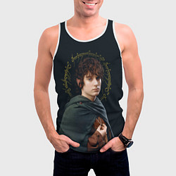 Майка-безрукавка мужская Фродо - Властелин колец, цвет: 3D-белый — фото 2