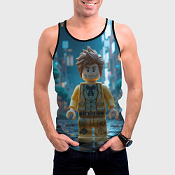 Майка-безрукавка мужская Роблокс ночью, цвет: 3D-черный — фото 2