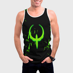 Майка-безрукавка мужская Quake брызги кислотных красок, цвет: 3D-белый — фото 2