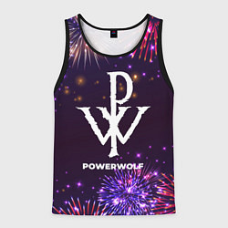 Майка-безрукавка мужская Праздничный Powerwolf, цвет: 3D-черный