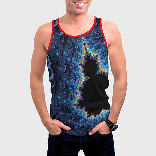 Мужская майка без рукавов Психоделика абстракця / 3D-Красный – фото 3