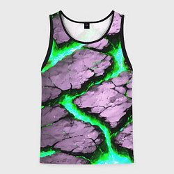 Мужская майка без рукавов Треснувший камень зелёный