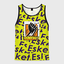 Майка-безрукавка мужская Rainbow six pattern rap, цвет: 3D-черный