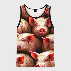 Мужская майка без рукавов Поросята