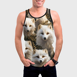 Майка-безрукавка мужская Песцы, цвет: 3D-черный — фото 2