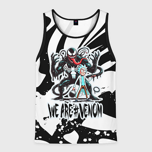 Мужская майка без рукавов Rick Sanchez - we are Venom meme / 3D-Черный – фото 1