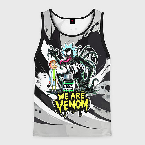 Мужская майка без рукавов Rick-Venom and Morty - meme / 3D-Черный – фото 1