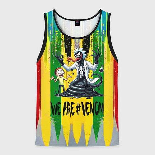 Мужская майка без рукавов We are Venom - Morty and Rick fantasy / 3D-Черный – фото 1