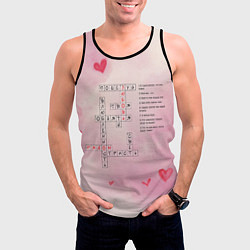 Майка-безрукавка мужская Все ответы о любви, цвет: 3D-черный — фото 2