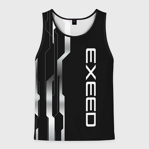 Мужская майка без рукавов Exeed - металлические полосы / 3D-Черный – фото 1