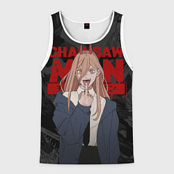 Мужская майка без рукавов Chainsaw man - Power fuck