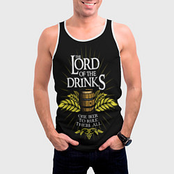 Майка-безрукавка мужская Lord of the drinks, цвет: 3D-белый — фото 2