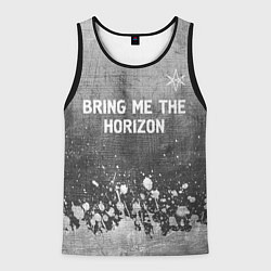 Мужская майка без рукавов Bring Me the Horizon - grey gradient посередине