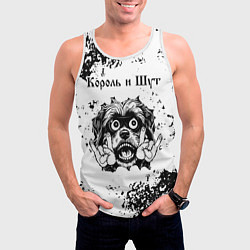Майка-безрукавка мужская Король и Шут - рок пес, цвет: 3D-белый — фото 2