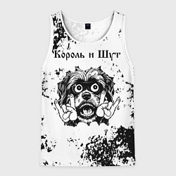 Майка-безрукавка мужская Король и Шут - рок пес, цвет: 3D-белый
