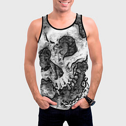 Майка-безрукавка мужская Беззубый, цвет: 3D-черный — фото 2