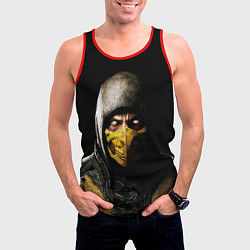 Майка-безрукавка мужская Mortal kombat Scorpion - кто следующий, цвет: 3D-красный — фото 2