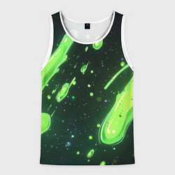 Мужская майка без рукавов Зеленые кислотные брызги
