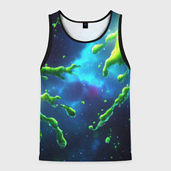 Мужская майка без рукавов Зеленые брызги