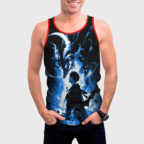 Мужская майка без рукавов Поднятие уровня в одиночку - восстань / 3D-Красный – фото 3