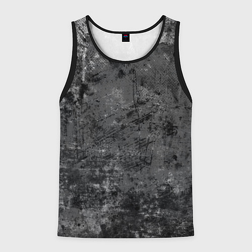 Мужская майка без рукавов Абстракция - grunge mood / 3D-Черный – фото 1
