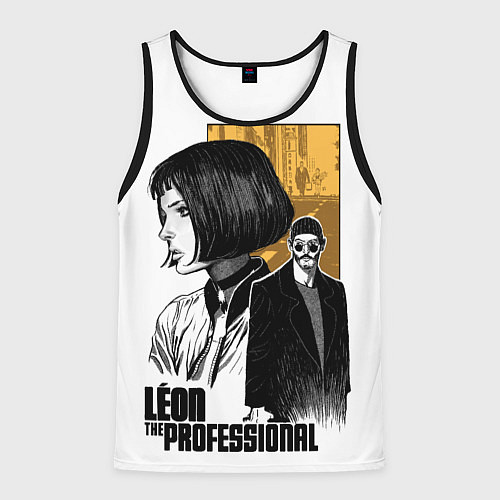 Мужская майка без рукавов Леон - Жан и Натали / 3D-Черный – фото 1