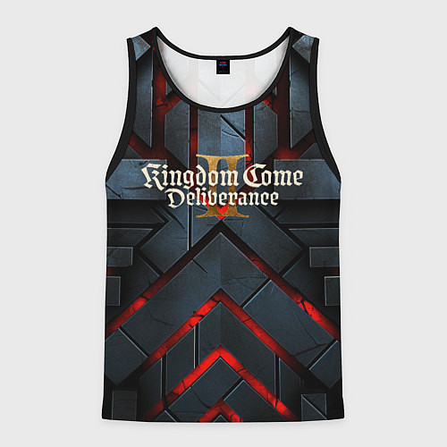 Мужская майка без рукавов Kingdom Come Deliverance 2 каменные плиты / 3D-Черный – фото 1
