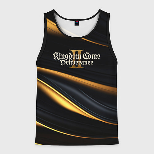 Мужская майка без рукавов Kingdom Come Deliverance 2 black and gold / 3D-Черный – фото 1