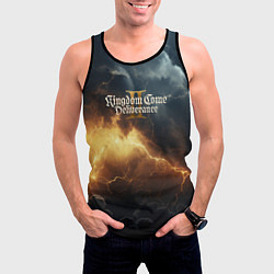 Майка-безрукавка мужская Kingdom Come Deliverance 2 лого на черном небе, цвет: 3D-черный — фото 2