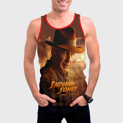 Мужская майка без рукавов Indiana Jones and the Great Circle / 3D-Красный – фото 3