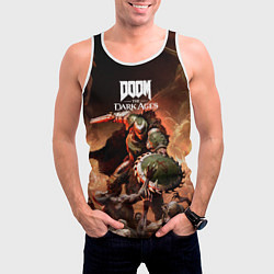 Майка-безрукавка мужская Doom slayer Doom the dark ages, цвет: 3D-белый — фото 2