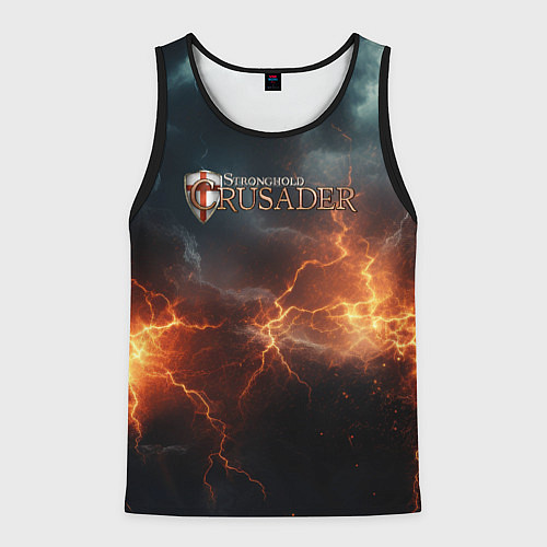 Мужская майка без рукавов Stronghold сrusader небесная мощь / 3D-Черный – фото 1