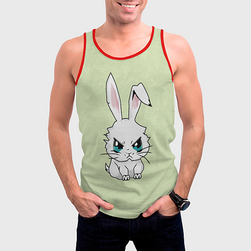 Мужская майка без рукавов Злой кролик 2025 / 3D-Красный – фото 3