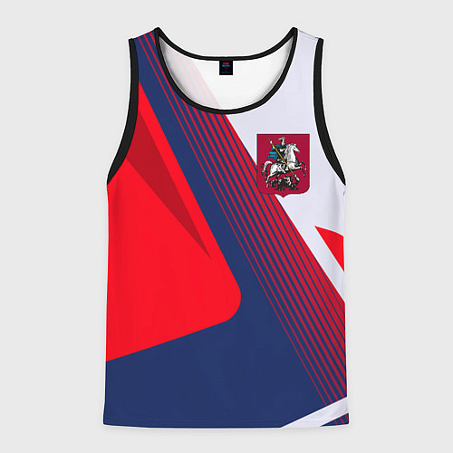 Мужская майка без рукавов Герб Москвы / 3D-Черный – фото 1