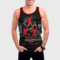 Майка-безрукавка мужская Assassins Creed Shadows - samurai, цвет: 3D-красный — фото 2