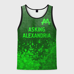 Мужская майка без рукавов Asking Alexandria - green gradient посередине