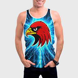 Майка-безрукавка мужская Атланта Хокс в разрядах молнии, цвет: 3D-белый — фото 2