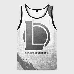 Майка-безрукавка мужская League of Legends - white gradient, цвет: 3D-черный