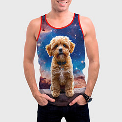 Майка-безрукавка мужская Мальтипу в космосе, цвет: 3D-красный — фото 2